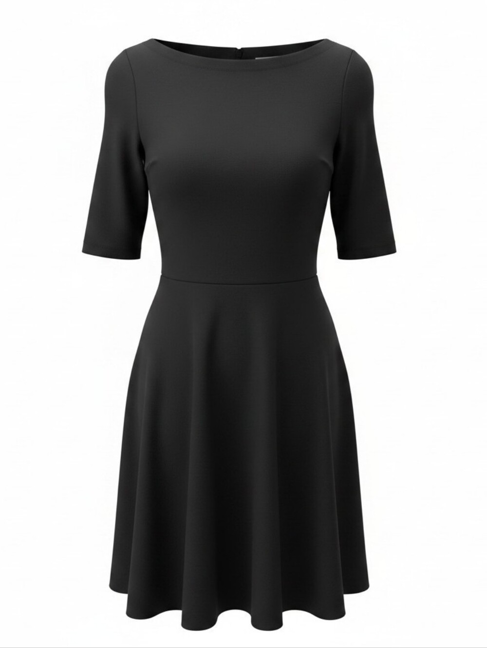 Kate Spade Womens Black Ponte Knit Dress Lace Up Back Fit Flare Cocktail Size XS